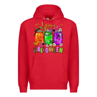 Red happy halloween jars and horror Premium Hoodie - AdoDesignShop