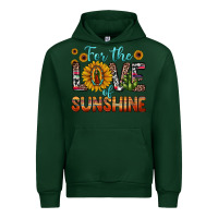 Forest Green for the love of sunshine sunflower our lady of guadalupe Urban Hoodie - JahusDesignShop