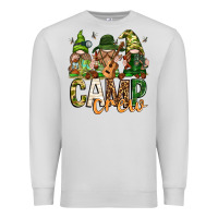 Dove Grey camp crew with gnomies Premium Sweatshirt - texasbilliewilder
