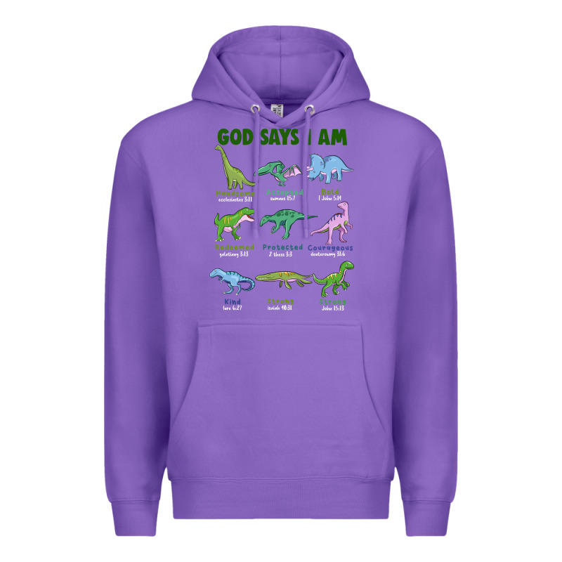 God Says I Am Dinosaurs Premium Hoodie by JahusDesignShop | Teevron
