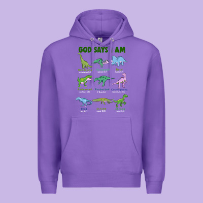 God Says I Am Dinosaurs Premium Hoodie Designed By Jahusdesignshop