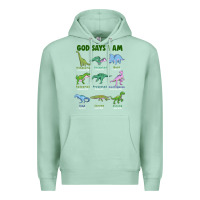 Seafoam god says i am dinosaurs Premium Hoodie - JahusDesignShop