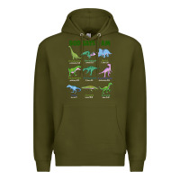 Army Green god says i am dinosaurs Premium Hoodie - JahusDesignShop