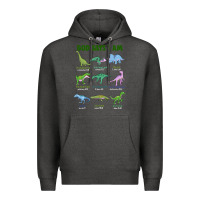 Charcoal Heather god says i am dinosaurs Premium Hoodie - JahusDesignShop