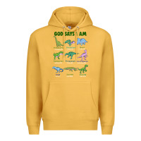 Mustard god says i am dinosaurs Premium Hoodie - JahusDesignShop