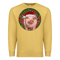 Antique Gold Pig Christmas Premium Sweatshirt - RanaPortraitStore