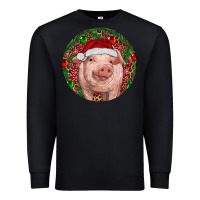Black Pig Christmas Premium Sweatshirt - RanaPortraitStore