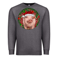 Charcoal Heather Pig Christmas Premium Sweatshirt - RanaPortraitStore