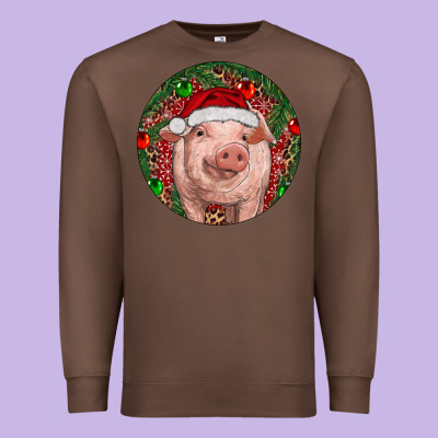 Premium Sweatshirt Pig Christmas