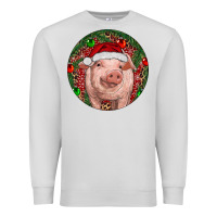Dove Grey Pig Christmas Premium Sweatshirt - RanaPortraitStore