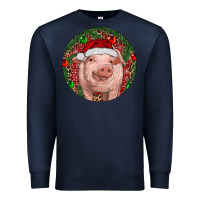 Navy Pig Christmas Premium Sweatshirt - RanaPortraitStore