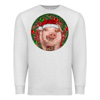 Oatmeal Heather Pig Christmas Premium Sweatshirt - RanaPortraitStore