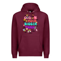 Burgundy god is bigger design Premium Hoodie - JahusDesignShop
