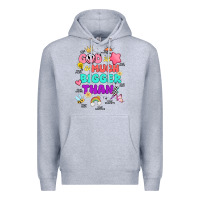 Heather Grey god is bigger design Premium Hoodie - JahusDesignShop