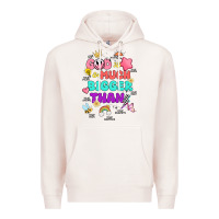Pale Pink god is bigger design Premium Hoodie - JahusDesignShop