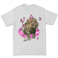 Dove Grey Baby Hippo With Tutu Premium Tee - LillyAllenDesigns