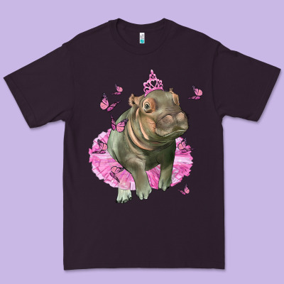 Baby Hippo With Tutu Premium Tee Designed By Lillyallendesigns