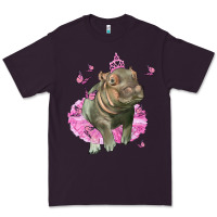 Plum Baby Hippo With Tutu Premium Tee - LillyAllenDesigns