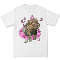 White Baby Hippo With Tutu Premium Tee - LillyAllenDesigns