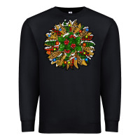 Black Leopard Christmas Sunflower Premium Sweatshirt - RanaPortraitStore