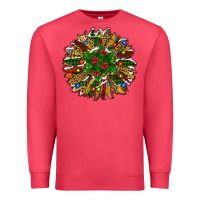 Cardinal Leopard Christmas Sunflower Premium Sweatshirt - RanaPortraitStore