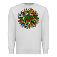 Dove Grey Leopard Christmas Sunflower Premium Sweatshirt - RanaPortraitStore