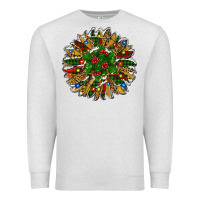 Oatmeal Heather Leopard Christmas Sunflower Premium Sweatshirt - RanaPortraitStore