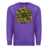 Purple Leopard Christmas Sunflower Premium Sweatshirt - RanaPortraitStore