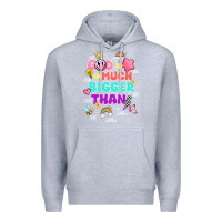 Heather Grey god is bigger design Premium Hoodie - JahusDesignShop