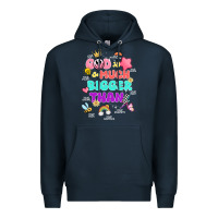 Navy god is bigger design Premium Hoodie - JahusDesignShop