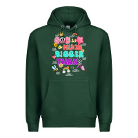 Sports Green god is bigger design Premium Hoodie - JahusDesignShop