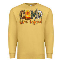 Antique Gold camp fire legend with fire Premium Sweatshirt - texasbilliewilder