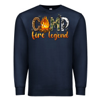 Navy camp fire legend with fire Premium Sweatshirt - texasbilliewilder