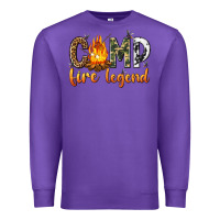 Purple camp fire legend with fire Premium Sweatshirt - texasbilliewilder