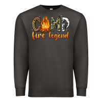 Smoke camp fire legend with fire Premium Sweatshirt - texasbilliewilder