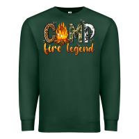 Sports Green camp fire legend with fire Premium Sweatshirt - texasbilliewilder