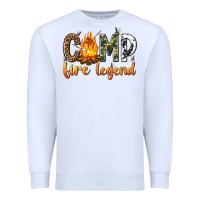 White camp fire legend with fire Premium Sweatshirt - texasbilliewilder