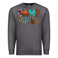 Charcoal Heather camp life Premium Sweatshirt - texasbilliewilder