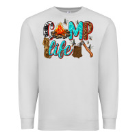 Dove Grey camp life Premium Sweatshirt - texasbilliewilder