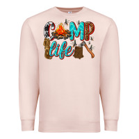 Pale Pink camp life Premium Sweatshirt - texasbilliewilder