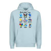 Blue Mist god says i am autism Premium Hoodie - JahusDesignShop