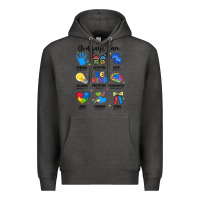 Charcoal Heather god says i am autism Premium Hoodie - JahusDesignShop