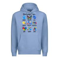 Colony Blue god says i am autism Premium Hoodie - JahusDesignShop