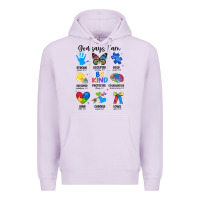 Lilac god says i am autism Premium Hoodie - JahusDesignShop