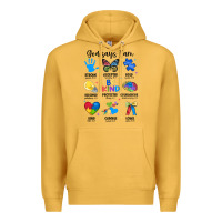 Mustard god says i am autism Premium Hoodie - JahusDesignShop