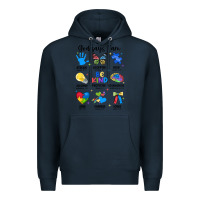 Navy god says i am autism Premium Hoodie - JahusDesignShop