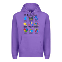 Purple god says i am autism Premium Hoodie - JahusDesignShop