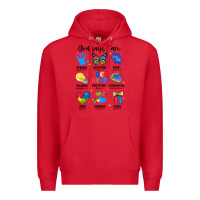 Red god says i am autism Premium Hoodie - JahusDesignShop