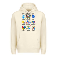 Sandshell god says i am autism Premium Hoodie - JahusDesignShop
