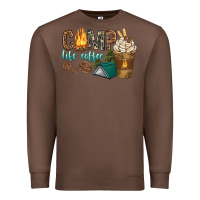 Chestnut camp life coffee with coffee cup Premium Sweatshirt - texasbilliewilder